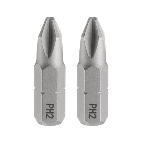 Image of sourcing map 2pcs PH2 Phillips Screwdriver Bit 1/4" Hex Shank 25mm/1" Length Magnetic Cross Head S2 Steel Screw Driver Bit