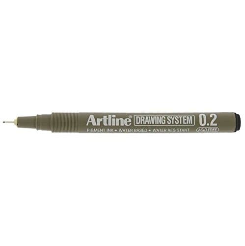 Image of Artline Drawing Pens Technical Fineliners Architects Graphic Black Ink (0.2 mm)
