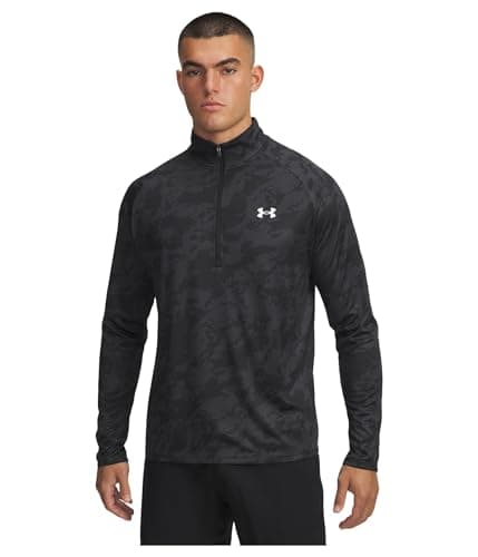 Image of Under Armour Men's Tech 2.0 ½ Zip, (007) Black / / White, 3XL
