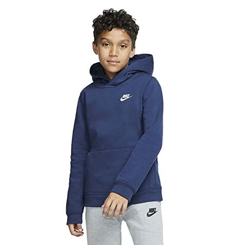 Image of Nike Boy's Sportswear Club Hoodie, Blue (Midnight Navy/White), XS (122-128 CM)