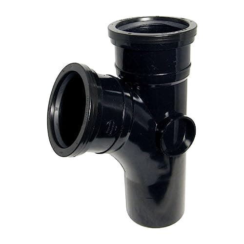 Image of FLOPLAST 110mm Soil Ring Seal 112.5 Degree Branch - Black