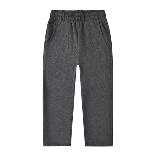 Image of Generisch Children's Trousers Unisex Boys Girls Straight Leg Trousers Soft Comfortable Leggings Stretchy Jogging Bottoms Jogger Trousers, darkgray, 11-12 Years