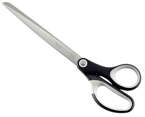 Image of Leitz Titanium Scissors, Right or Left Handed (Ambidextrous), 260 mm, Office Stationary, Ergonomic Handle, Black