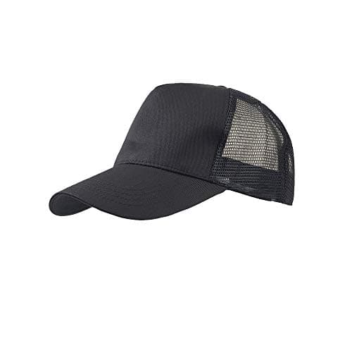 Image of Atlantis Rapper Cotton 5 Panel Trucker Cap (One Size) (Black/Black)