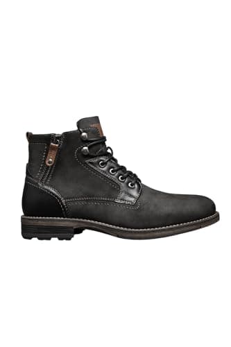Image of IVACHY Mens Suede Ankle Boots Combat Style Lace up Zip Closure fashion work Shoes Gents Size UK 7 to 12