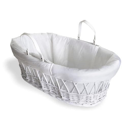 Image of Clair de Lune Quilted Liner for Moses Baskets (White)