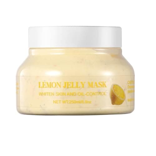 Image of Britains Beauty Ultimate Jelly Masks - 10 Varieties for All Skin Types: Brightening, Hydration, Anti-Aging, Acne Treatment, Natural Ingredients, 250ml Each (Lemon Jelly Mask)