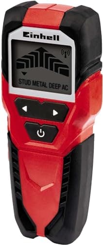 Image of Einhell Digital Cable Detector, Stud Finder, Detection of Metal, Wood and Electric Leads in Dry Walling, Protector Pad, Soft Grip, Automatic Switch-Off TC-MD 50