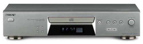 Image of Sony CDP-XE270/S - Silver CD Player with Auxiliary Connectivity, Includes Power Cable, Compatible with Headphone and Speaker