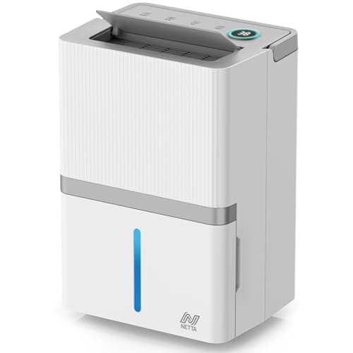 Image of NETTA Dehumidifier 35L/Day - Low noise, Air Filter, Continuous Drainage, Auto Restart, Timer, 5.5L Water Tank, Child Lock - For Home, Office, Damp, Mould Control, Laundry Drying, R290