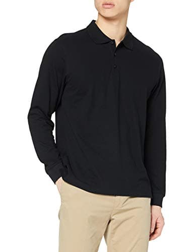 Image of Clique Men's Classic Long Sleeve Polo Shirt, Black, X-Small