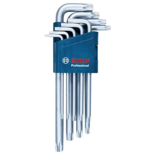 Image of Bosch Professional 9-Piece TORX Angle Screwdriver Set (10.0–50.0 mm)