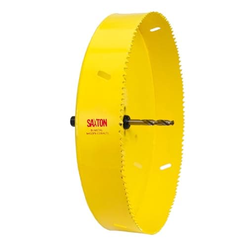 Image of Saxton HSS Hole Saw Cutter M42 Bi-Metal 8% Cobalt Heavy Duty + Arbor (14mm – 230mm) (215mm + Arbor)