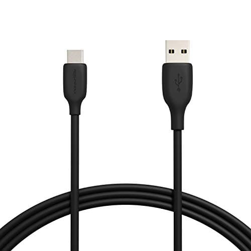 Image of Amazon Basics USB-C to USB-A 2.0 Fast Charger Cable, 480Mbps Speed, USB-IF Certified, for Apple iPhone 16/15, iPad, Samsung Galaxy, Tablets, Laptops, 1.83 m, Black