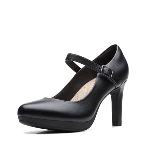 Image of Clarks Ambyr Shine Womens Black Leather, 6