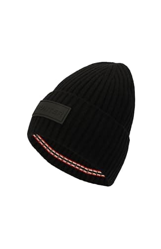 Image of Hunter Women's Play Tonal Cuff Beanie, Hat with Brand Logo, Comfortable & Warm Accessory, Black, One Size