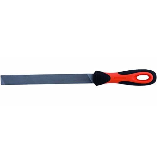 Image of Bahco 4-144-08-2-2 "Ergo" Cut 2 Mill Saw Flat File with Handle, Grey/Black/Orange, 200 x 20 x 2.5 mm