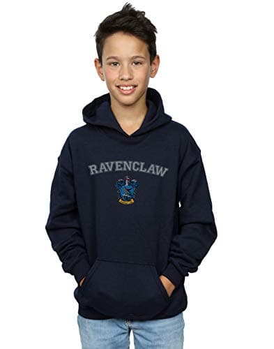 Image of Harry Potter Boys Ravenclaw Crest Hoodie Navy Blue 12-13 years