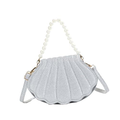 Image of GMBYLBY Trendy Shell Shoulder Bag for Women Practical PU Leather Crossbody Bags Beah Handbag Evening Purse for Work or Leisure Bag