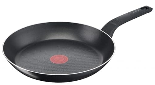 Image of Tefal B55590 Easy Cook & Clean 2-Piece pan Set | consisting of pan 24/28 cm | Non-Stick Coating | Safe | Thermal Signal | Diffusion pan Bottom | Healthy Cooking | Black