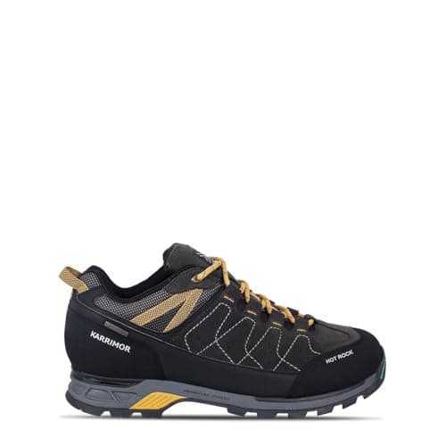 Image of Karrimor Hot Rock Men's Low Walking Shoes – Lightweight Durability for Trail Adventures Charcoal Yellow