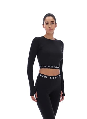 Image of Ted Baker Sport Women's Victoria Essentials Long Sleeve Top, Black, Large