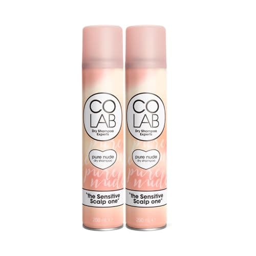 Image of COLAB Dry Shampoo, Pure Nude, Pack of 2, 200ml - Lightly Scented Dry Shampoo For Sensitive Scalps