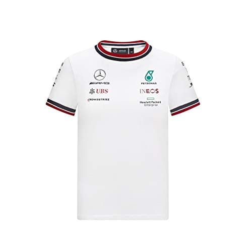 Image of Mercedes-AMG Petronas - Official Formula One Merchandise 2021 Collection - Kids - Driver Tee - T-Shirt - White - 116