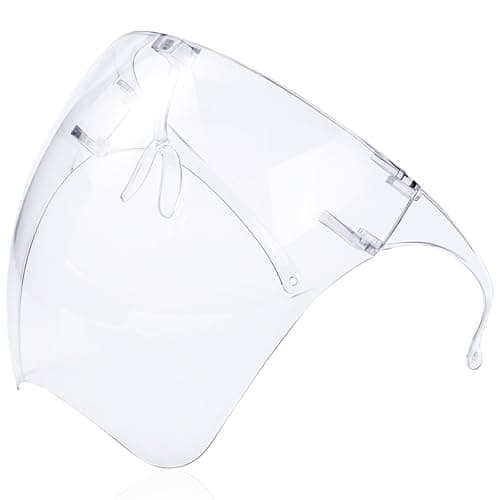 Image of AuraBeen Face Shield Transparent Protective Mask for Nail Drill – Splash Resistant, Dustproof, Full Face Protection with Clear Visibility for DIY Nail Art & Salon Use