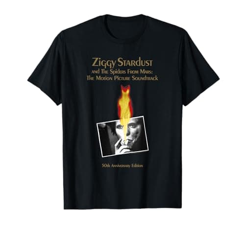 Image of David Bowie Ziggy Stardust Motion Picture 50th Anniversary T-Shirt