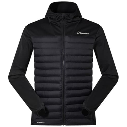 Image of Berghaus Men's Vaskye Synthetic Insulated Hooded Jacket | Puffer Insulated Jacket, Black/Black, XL