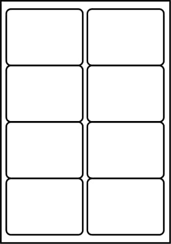 Image of SmithPackaging A4 Self Adhesive Address Labels, 8 Labels Per Sheet, 100 Sheets, 99.1 x 67.7mm, 800 Labels