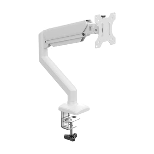 Image of GRIFEMA GB2003W-1 Single Monitor Arm Desk Mount for 13" to 32" Screen, Gas Spring Single Monitor Stand, Weight 2-9KG, Height Adjustable VESA 75 & 100mm, White
