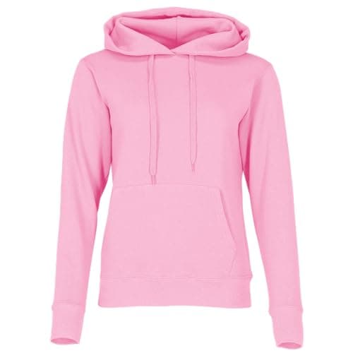 Image of Fruit of the Loom Women's Lady-fit Hooded Sweat Hoodie, pink, S
