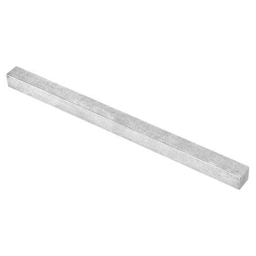 Image of sourcing map Square Steel Key Stock 3/4" x 3/4" x 12" Cold-Drawn 45# Steel Bars Precision Key Stock for Gearbox Coupling, Silver Tone