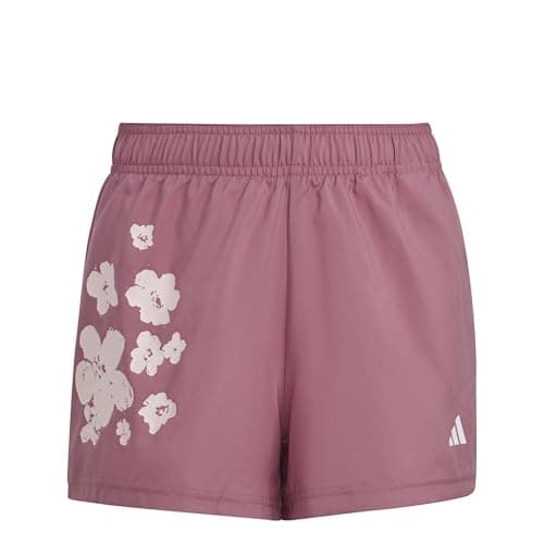 Image of adidas Girl's TECHFIT SHORT LEGGINGS, team power red 2/bright red/white, 9-10 Years