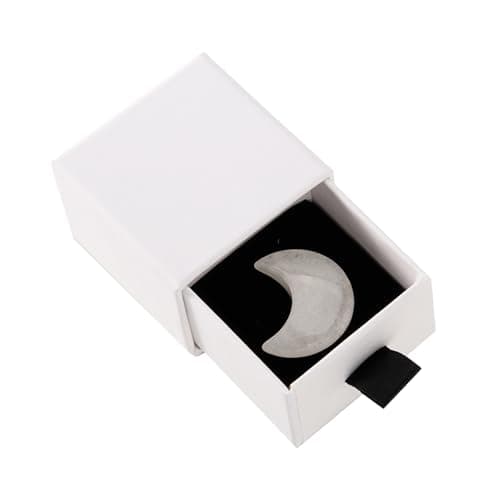 Image of I Love You To The Moon and Back Mini Crescent — Hand-Polished White Crystal Half Moon In Keepsake Gift for Her Or Him, Moon Gifts, Crystal Gifts, Valentine’S, Anniversary,Birthday,Gift for Her Or Him