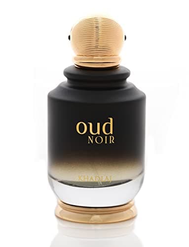 Image of Oud Noir 100ml Eau de Parfum Spray by Khadlaj Perfumes – Luxurious Unisex Fragrance with Notes of Saffron Raspberry Rose Oud & Patchouli