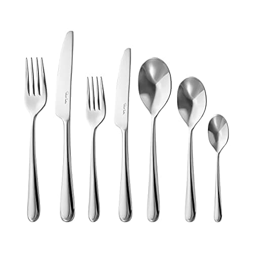 Image of Robert Welch Kingham Bright, 42 Piece Cutlery Set for 6 People. Made from Stainless Steel. Dishwasher Safe.