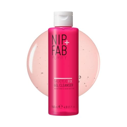 Image of Nip + Fab Salicylic Fix Gel Cleanser (145ml) – Purifying Salicylic Acid Face Wash for Blemish-Prone & Oily Skin – Exfoliating Blackhead Remover & Pore Minimiser with Niacinamide