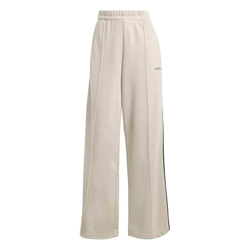 Image of adidas Women's Seasonal Essentials Colorpop Pants with Embroidered Graphic, Wonder Alumina/Collegiate Green, M