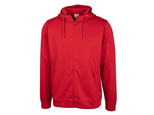 Image of Clique Unisex's Lift Performance Full Zip Hoodie Hooded Sweatshirt, Red, Large