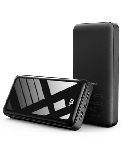 Image of Power Bank 27,000mAh Fast Charging 22.5W, QC 4.0 USB C Input & Output PD 20W, Portable Charger Mobile Phone Battery Black Compatible for Smartphone, iPad and more