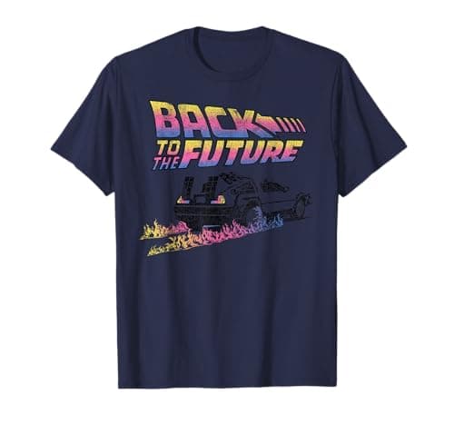 Image of Back To The Future DeLorean Flames T-Shirt
