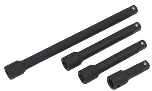 Image of Sealey Ak5513 Impact Extension Bar Set 4Pc 1/2Sq Drive