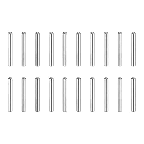 Image of sourcing map 60 pcs 304 Stainless Steel Dowel Pins, 2x8 mm Round Head Flat Chamfered End Metal Dowel Pin Shelf Support Pegs Rod Fasten Elements for Furniture DIY Project