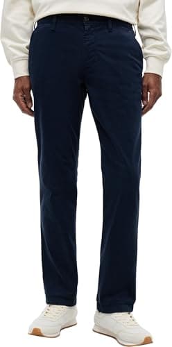 Image of Tommy Jeans Men's TJM Scanton Cotton Twill Chino Dm0Dm22404, Blue (Dark Night Navy), 30W x 30L