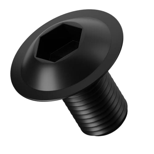 Image of M6 (6mm x 16mm) Black Zinc Flake 10.9 Flanged Button Head Screws Allen Socket Bolts Screws (Pack of 20) M14ABC