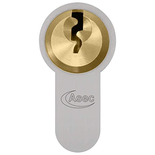 Image of ASEC Vital 6 Pin Half Euro Dual Finish Snap Resistant Cylinder - 80mm 70/10