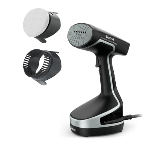 Image of Tefal Access Steam Force Handheld Clothes Steamer, Powerful 90g/min Steam Boost, Ready To Use In 25 Seconds, Black And Silver, DT8250
